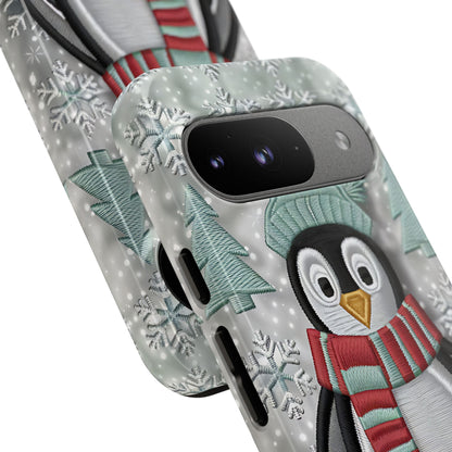 Cute Christmas Penguin Tough Phone Case