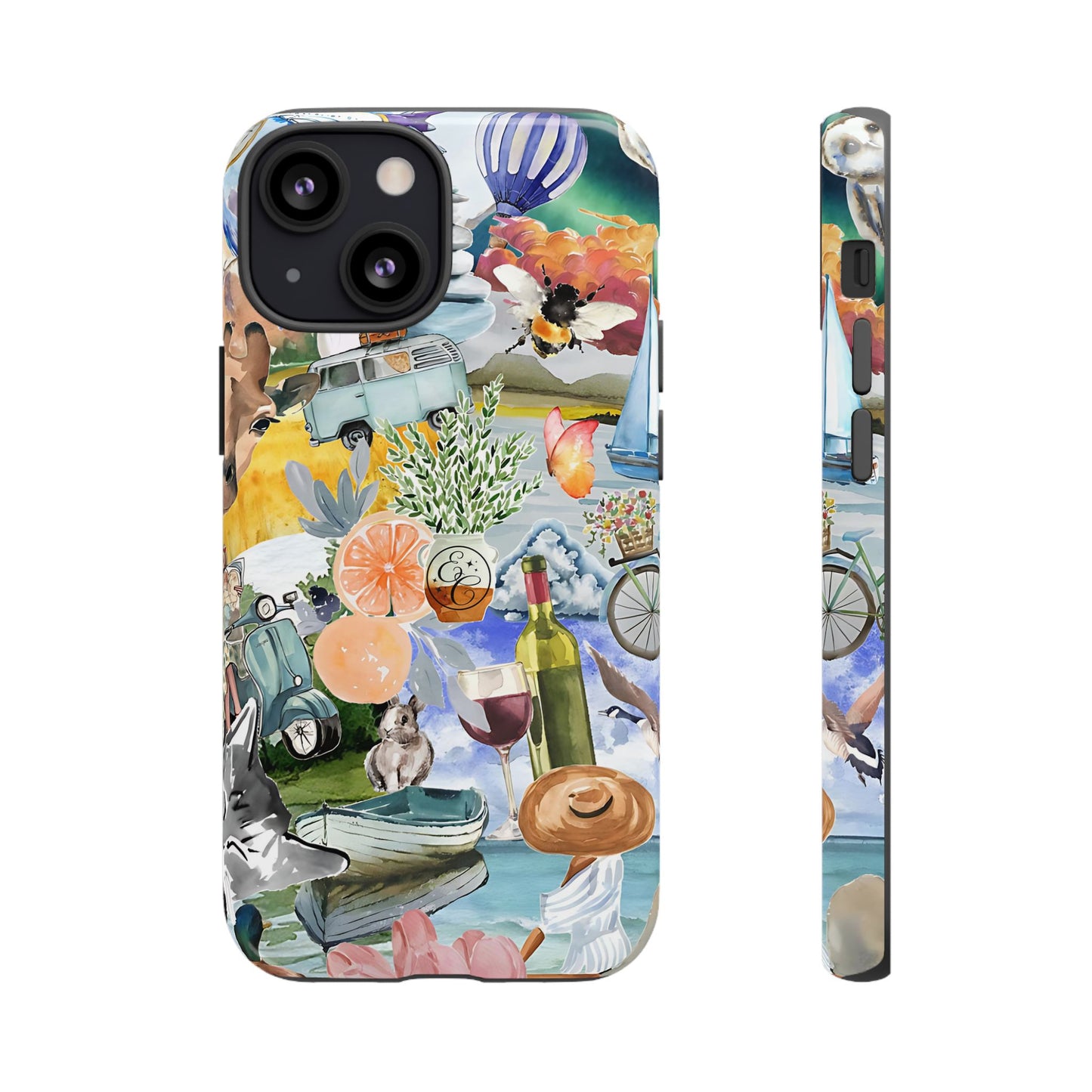 Vintage Travel Collage Tough Phone Case