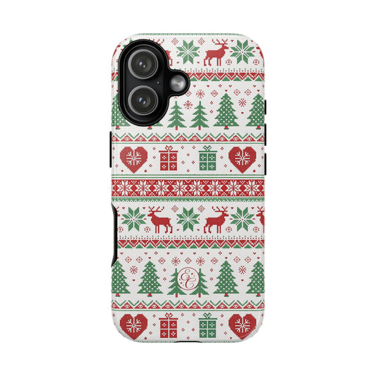 Ugly Christmas Sweater Pattern Tough Phone Case