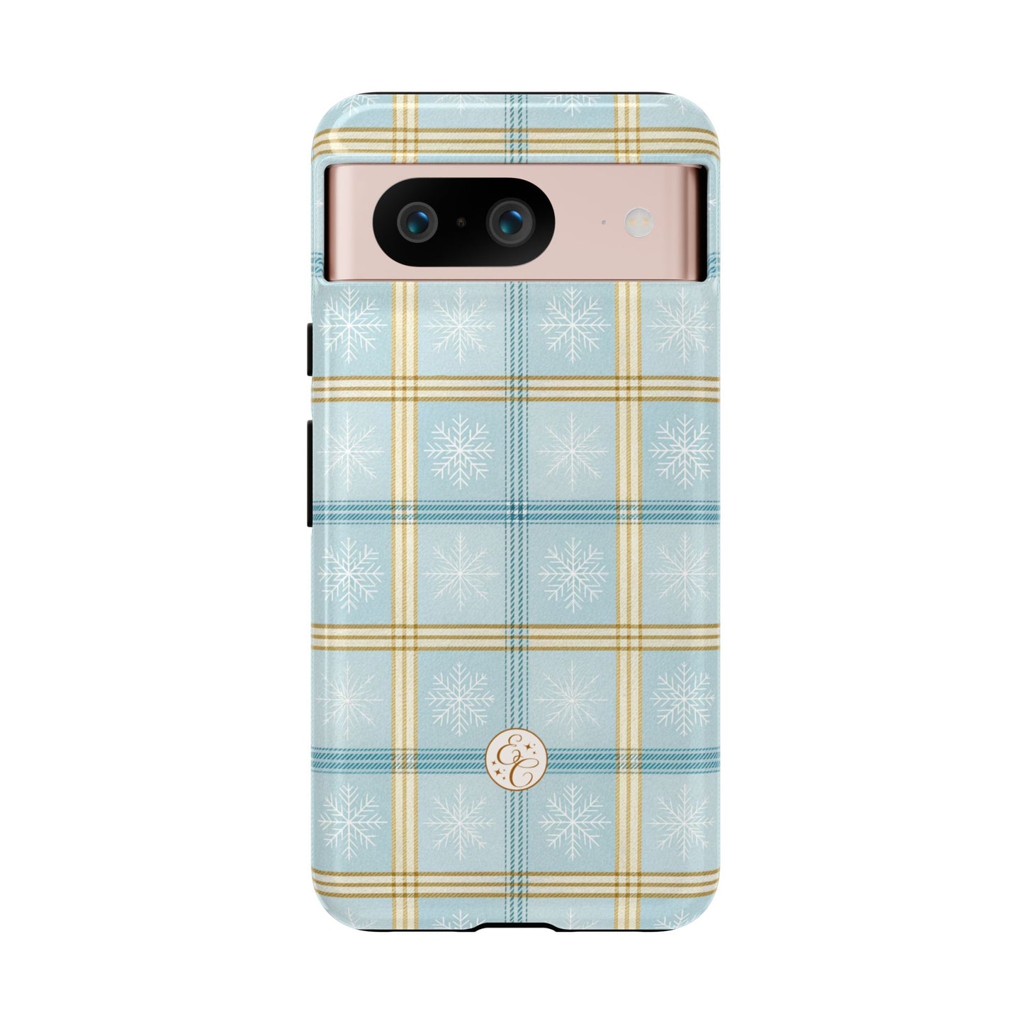 Blue Winter Plaid Tough Phone Case