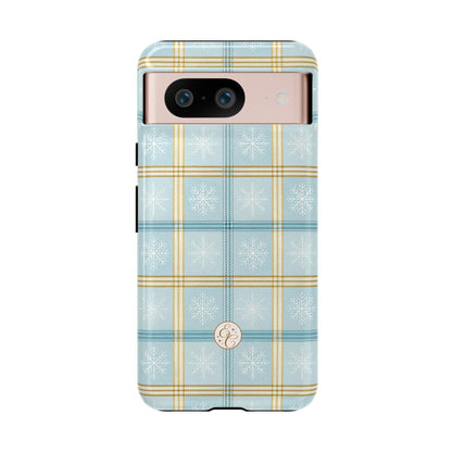 Blue Winter Plaid Tough Phone Case