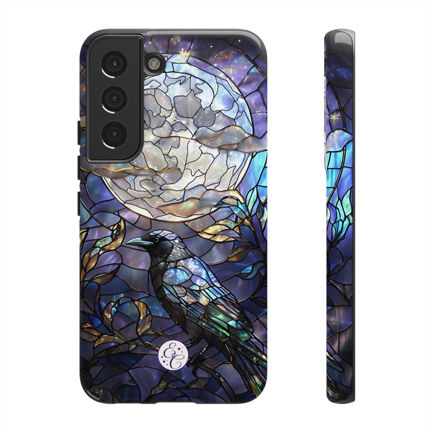 Stained Glass Raven Tough Phone Case