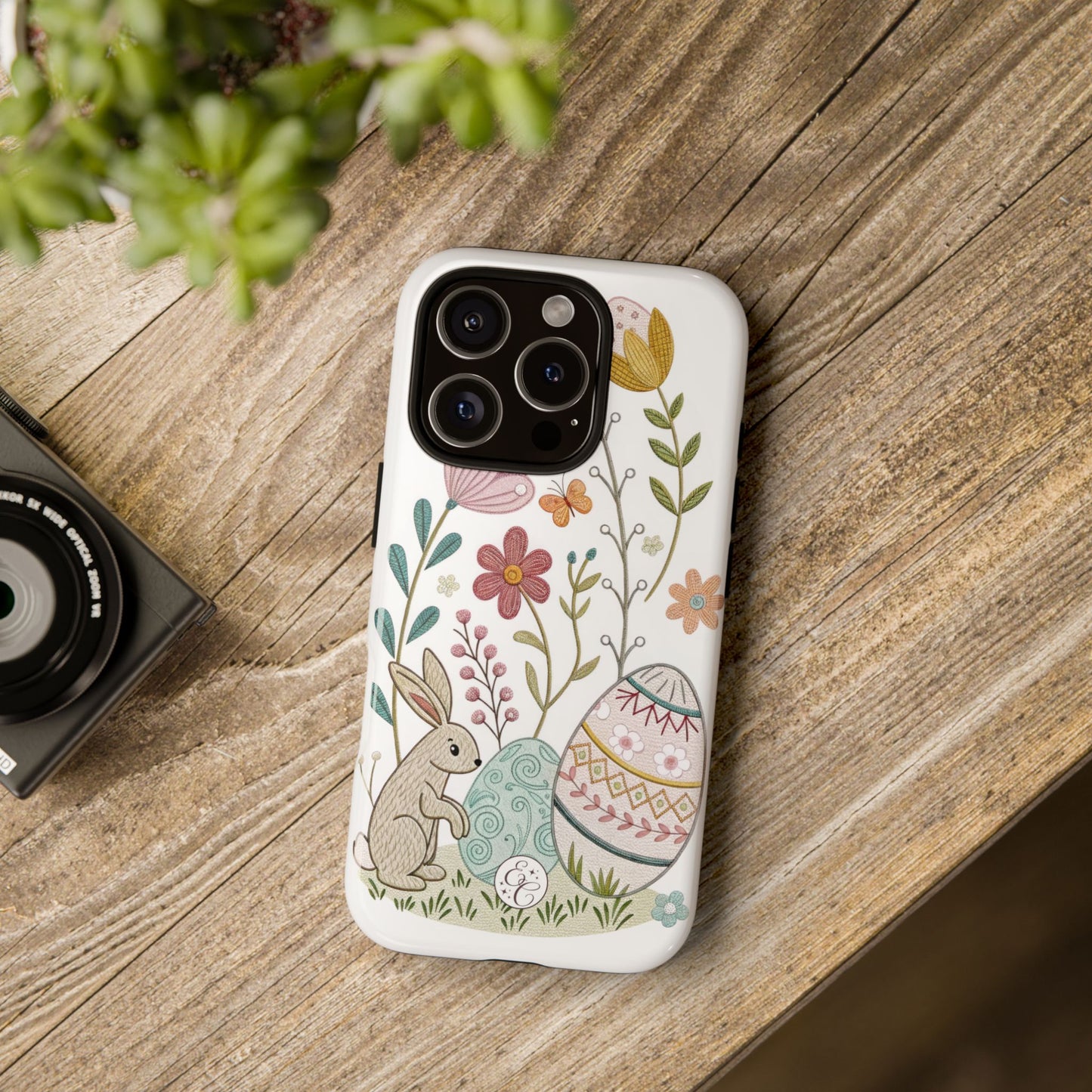 Bunny & Easter Egg Floral Tough Phone Case