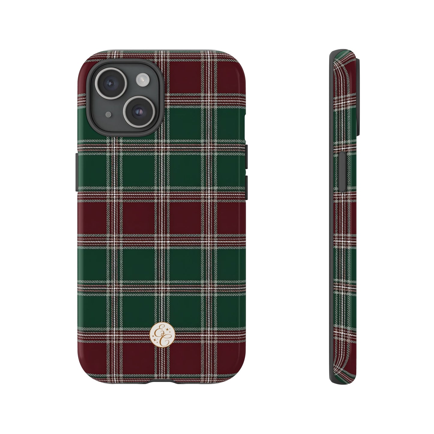 Green & Burgundy Plaid Tough Phone Case