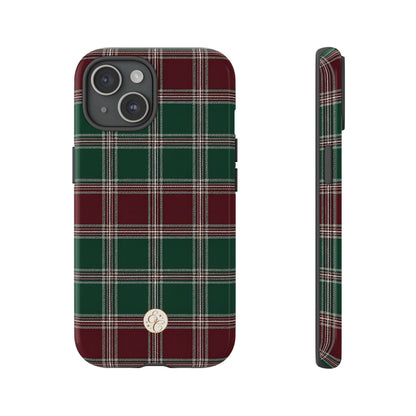 Green & Burgundy Plaid Tough Phone Case