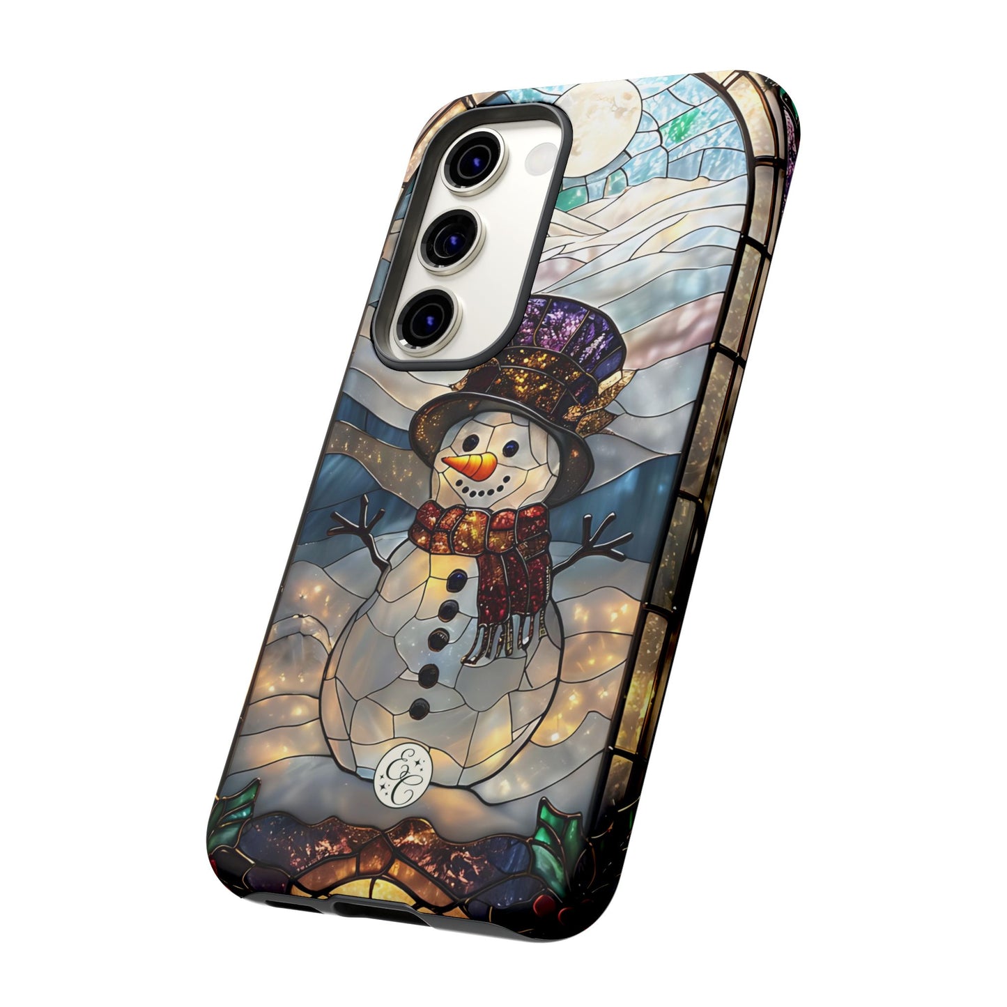 Snowman Stained Glass Tough Phone Case