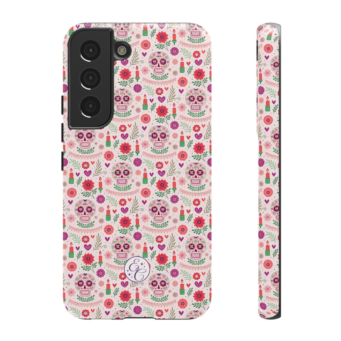 Pink Boho Day of the Dead Tough Phone Case