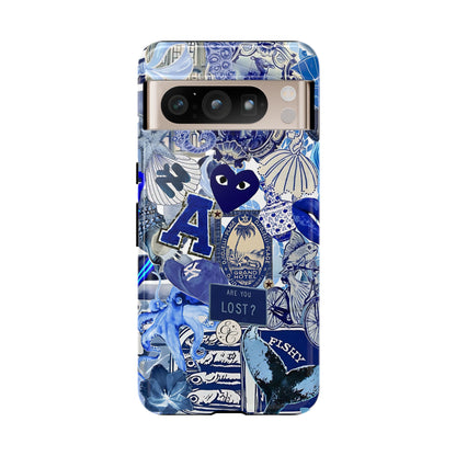 Blue Collage Tough Phone Case