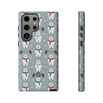 Cute Polar Bear Pattern Tough Phone Case