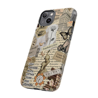 Library Romance Collage Tough Phone Cases