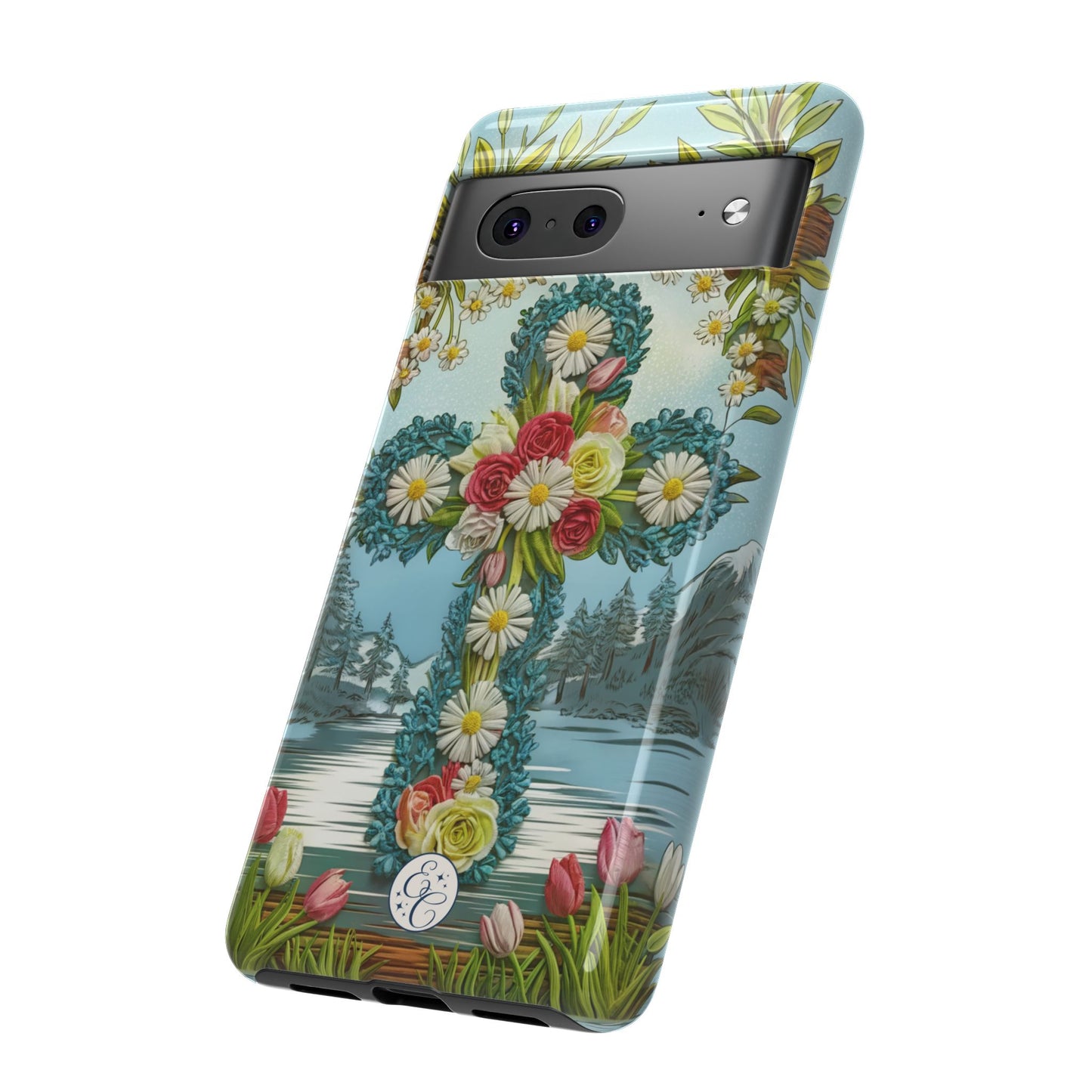 Floral Cross Tough Phone Case