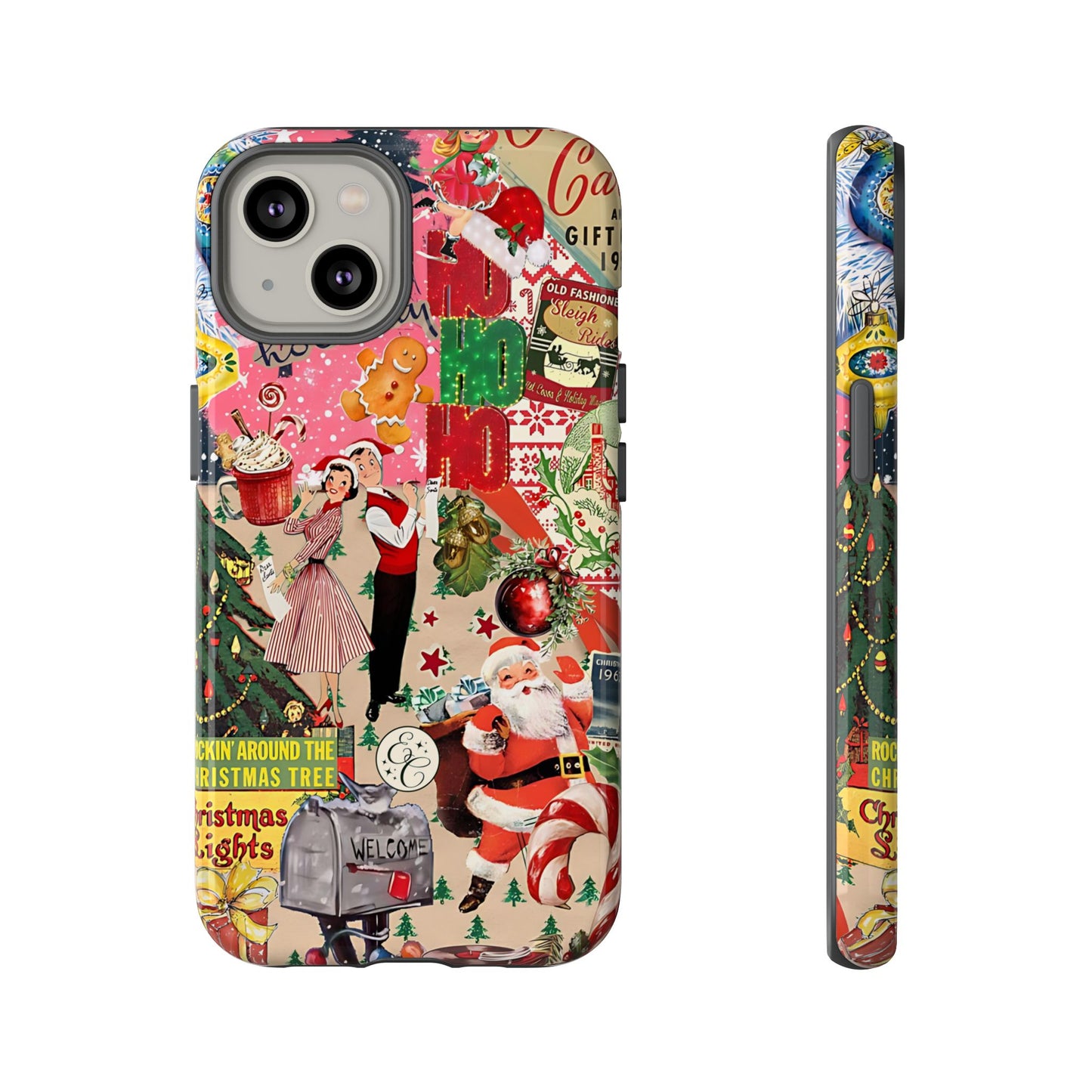 Vintage Christmas Collage Tough Phone Case