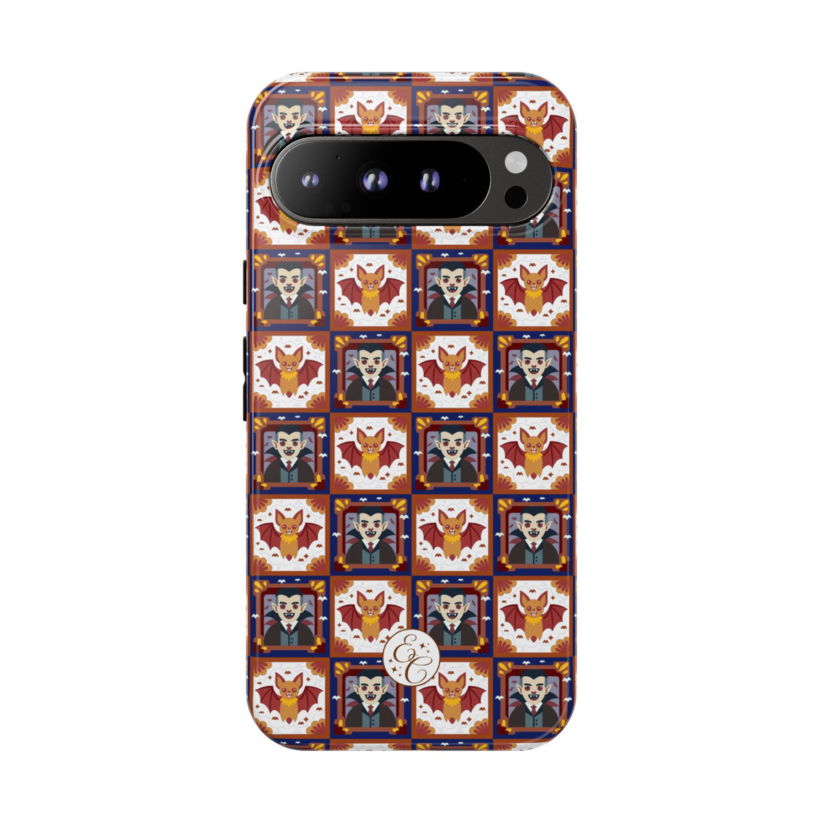 Dracula & Bat Pattern Halloween Phone Case