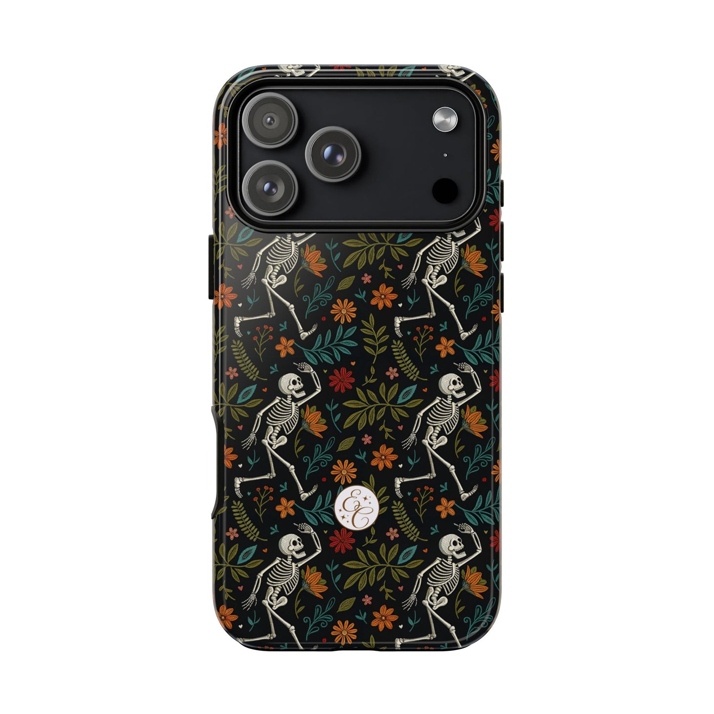 Halloween Boho Skeleton Pattern Tough Phone Case