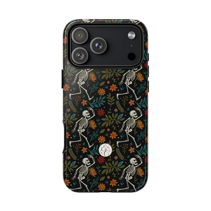 Halloween Boho Skeleton Pattern Tough Phone Case
