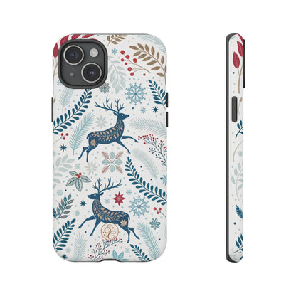 Blue Winter Deer Tough Phone Case