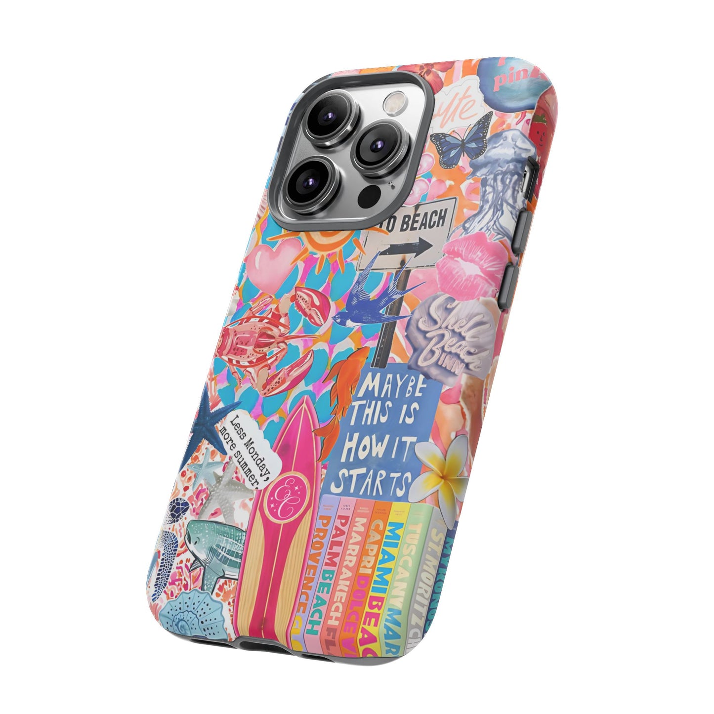 Colorful Beach Collage Tough Phone Case