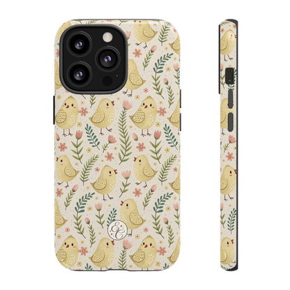 Vintage Floral Chick Pattern Tough Phone Case