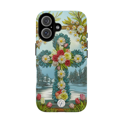 Floral Cross Tough Phone Case