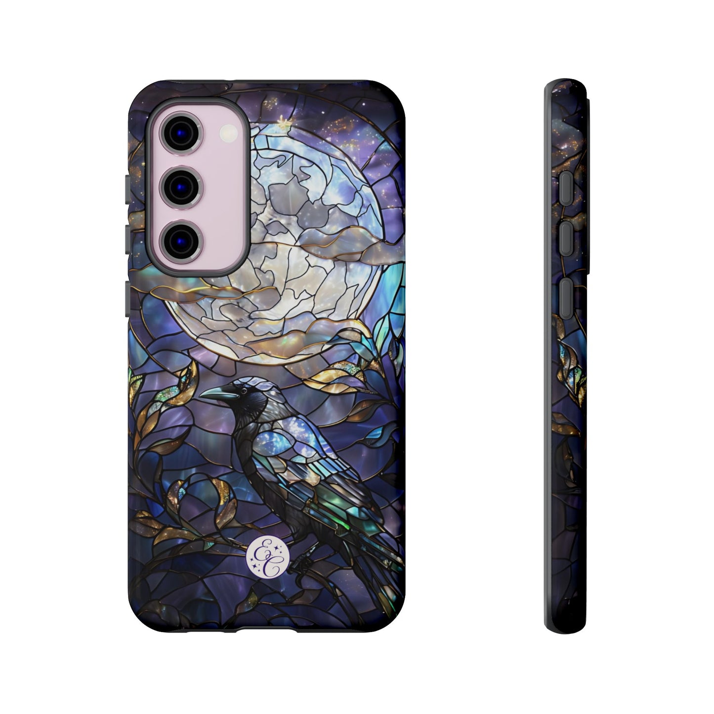 Stained Glass Raven Tough Phone Case