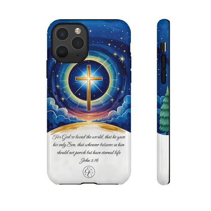 Celestial Cross - John 3:16 Tough Phone Case