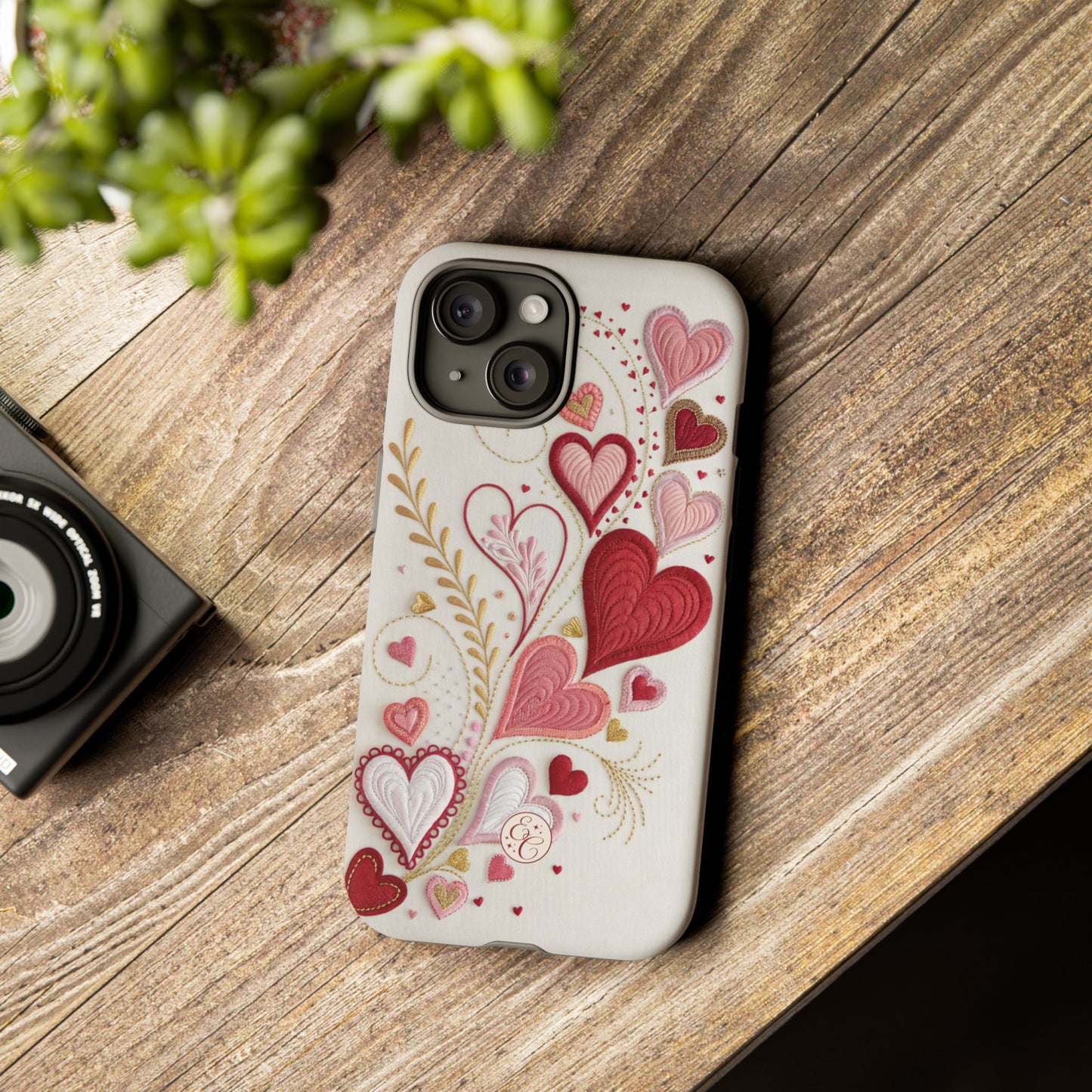 Hearts Pattern Tough Phone Case