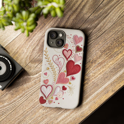 Hearts Pattern Tough Phone Case