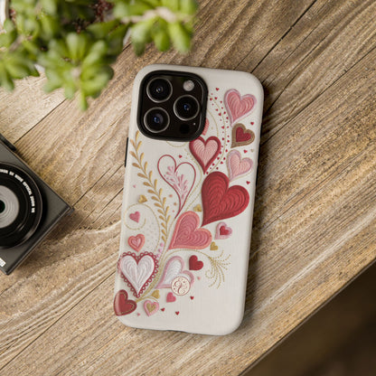 Hearts Pattern Tough Phone Case