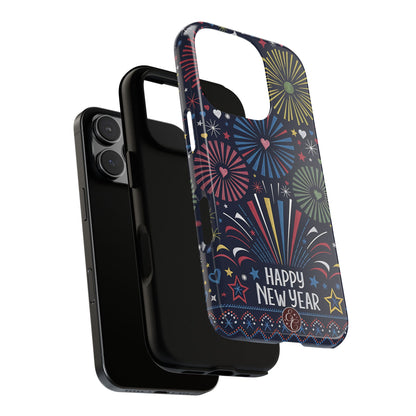 Happy New Year Fireworks Tough Phone Case