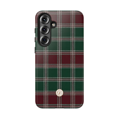 Green & Burgundy Plaid Tough Phone Case