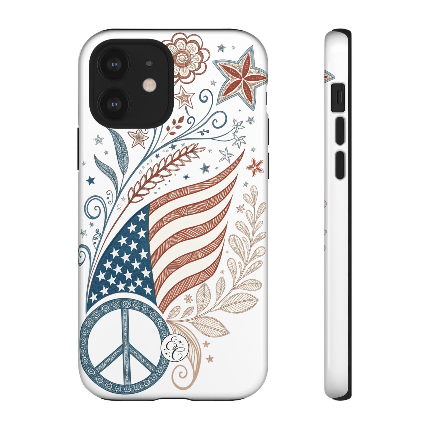 Boho American Flag Tough Phone Case