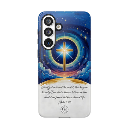 Celestial Cross - John 3:16 Tough Phone Case