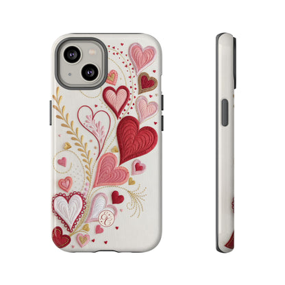 Hearts Pattern Tough Phone Case