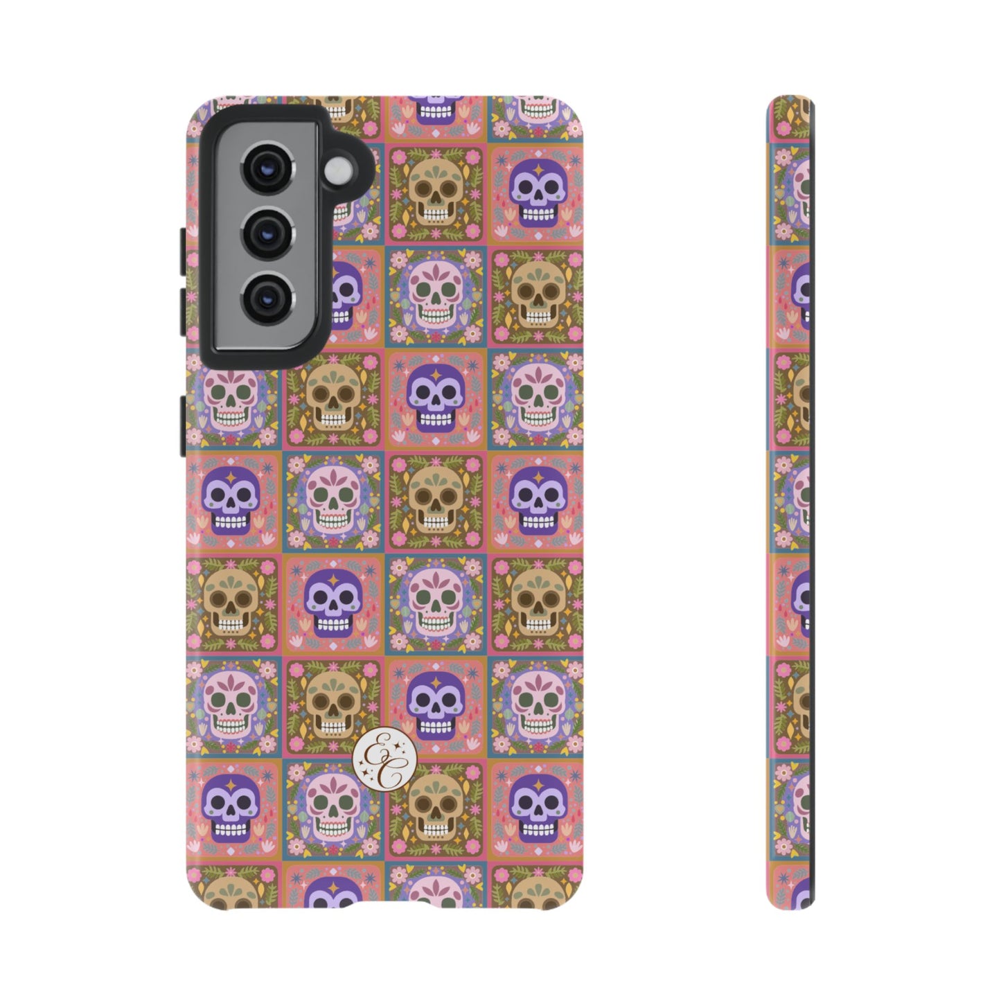 Sugar Skull Pattern Tough Phone Case