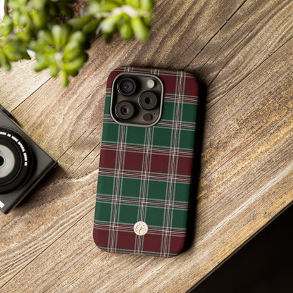 Green & Burgundy Plaid Tough Phone Case