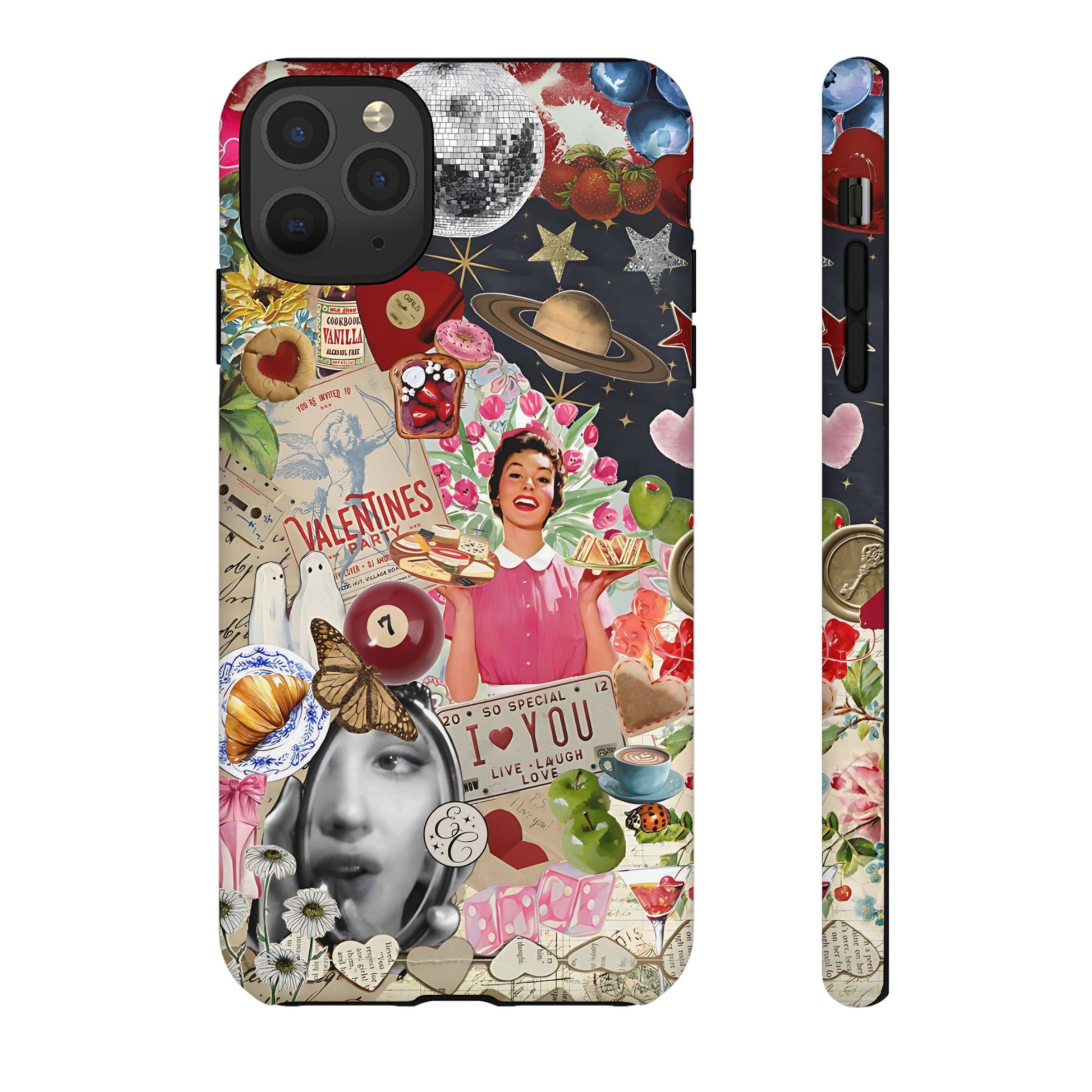 Retro Aesthetic Collage Art Tough Phone Case – EnchantCase Retro Aesthetic Collage Art Tough Phone Case – EnchantCase