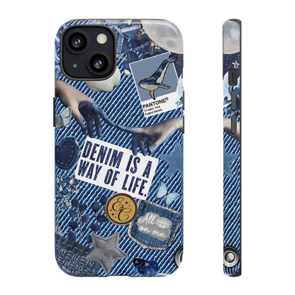 Denim Texture Tough Phone Case