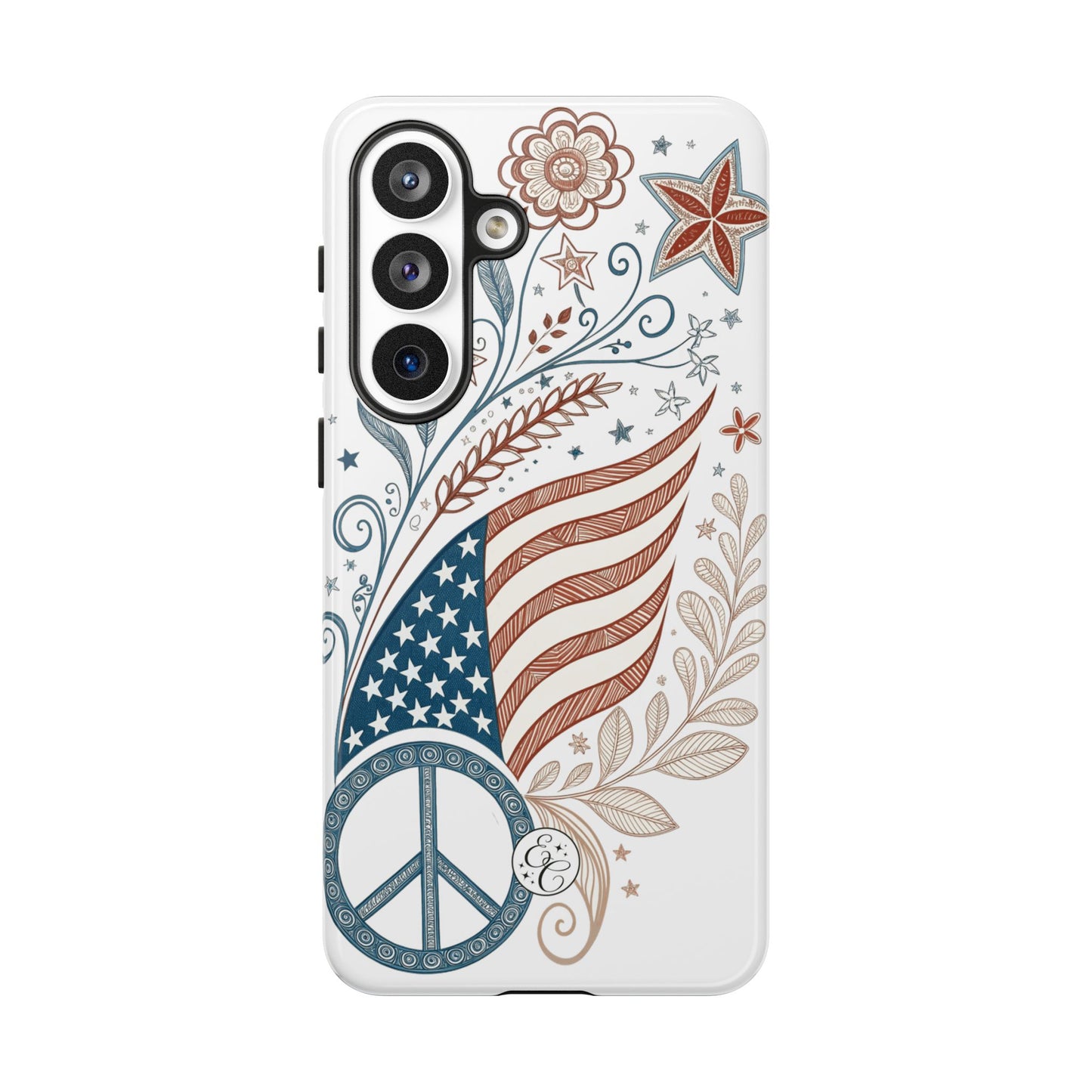 Boho American Flag Tough Phone Case