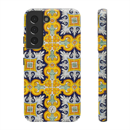 Vintage Floral Tile Tough Phone Case