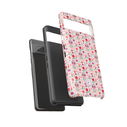 Pink Boho Day of the Dead Tough Phone Case