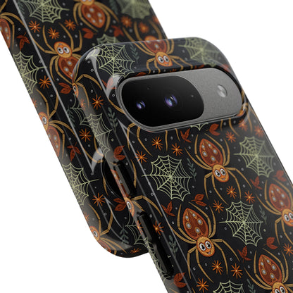Boho Halloween Spider Pattern Tough Phone Case