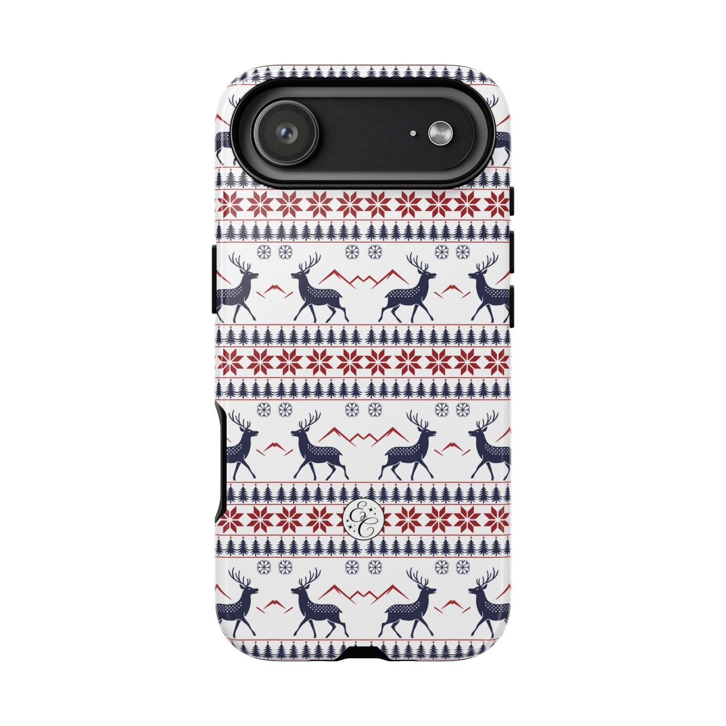 Christmas Reindeer Pattern Tough Phone Case