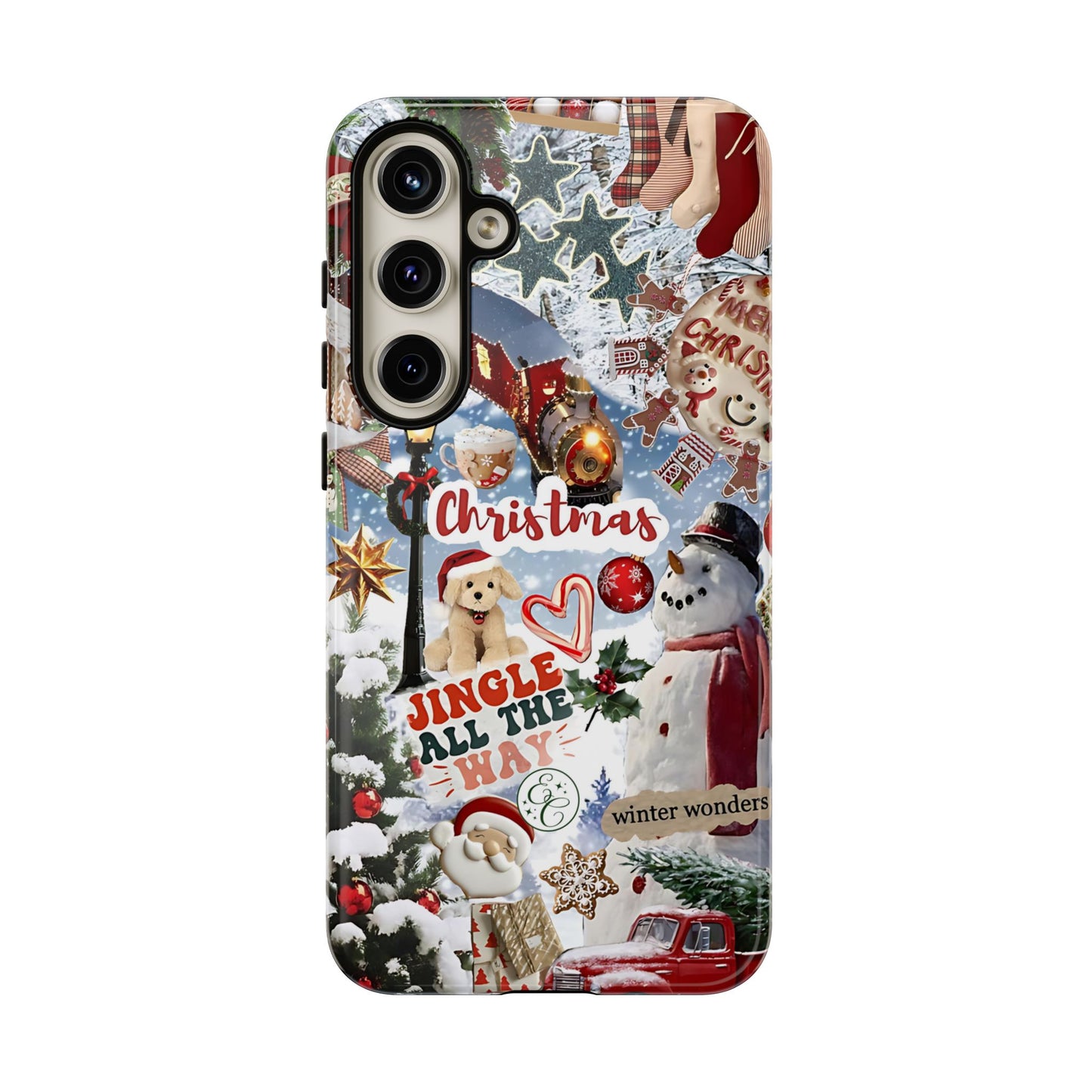 Christmas Holiday Collage Tough Phone Case