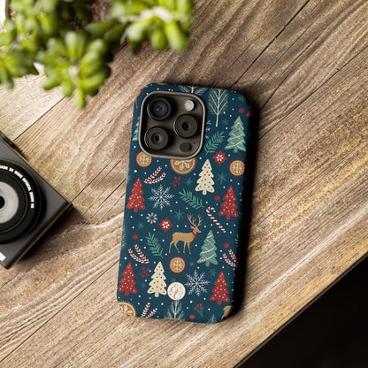 Christmas Holiday Pattern Tough Phone Case