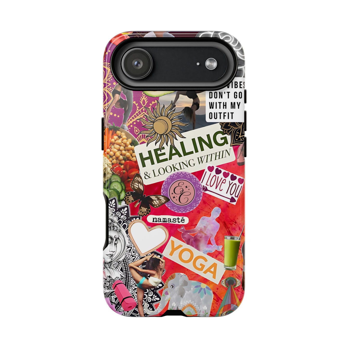 Yoga and Meditation Collage Tough Phone Case