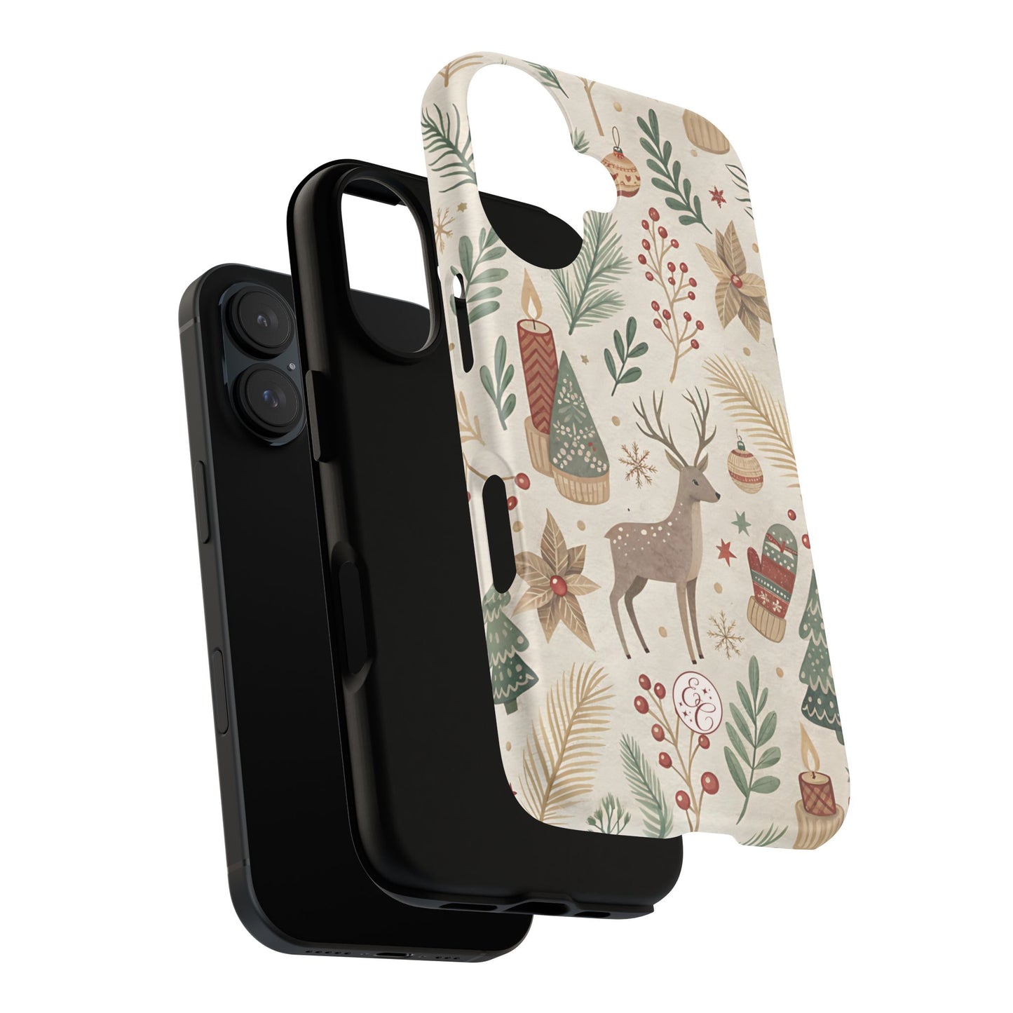 Rustic Christmas Reindeer Tough Phone Case