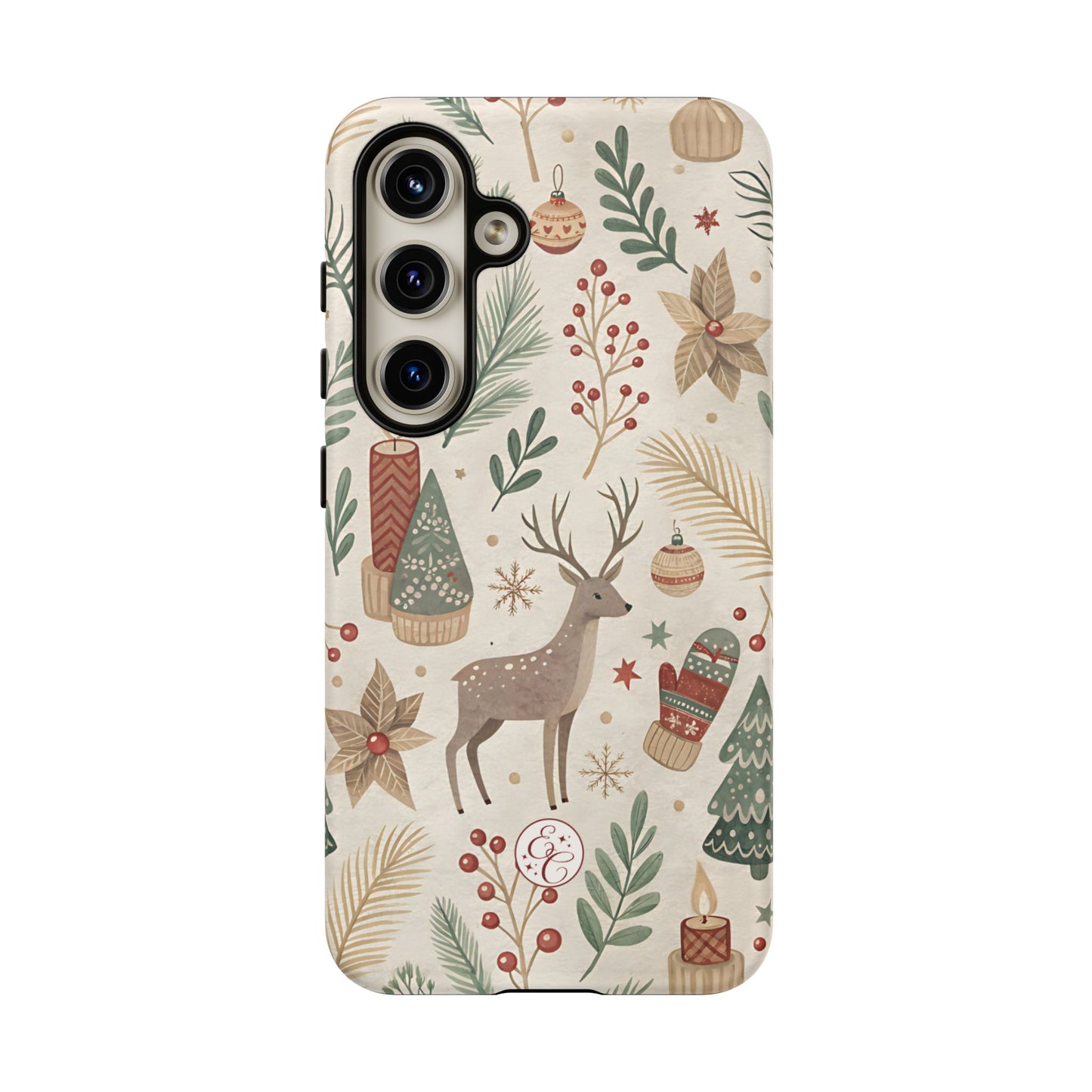 Rustic Christmas Reindeer Tough Phone Case
