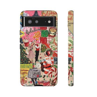 Vintage Christmas Collage Tough Phone Case