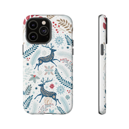 Blue Winter Deer Tough Phone Case