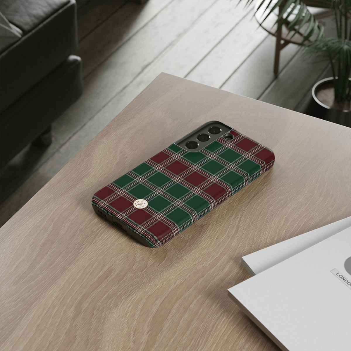 Green & Burgundy Plaid Christmas Phone Case